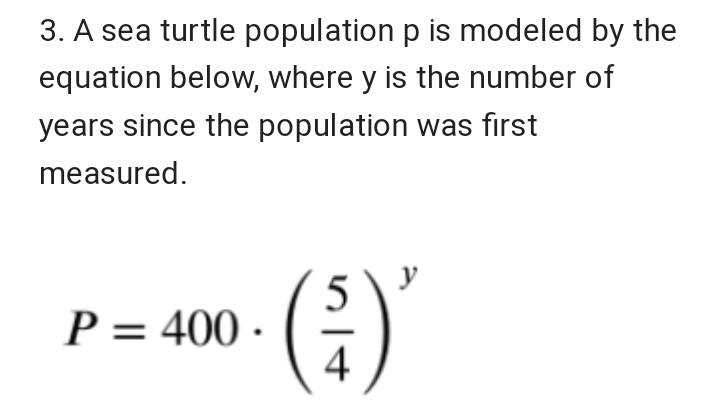 Solved 3. A Sea Turtle Population P Is Modeled By The | Chegg.com