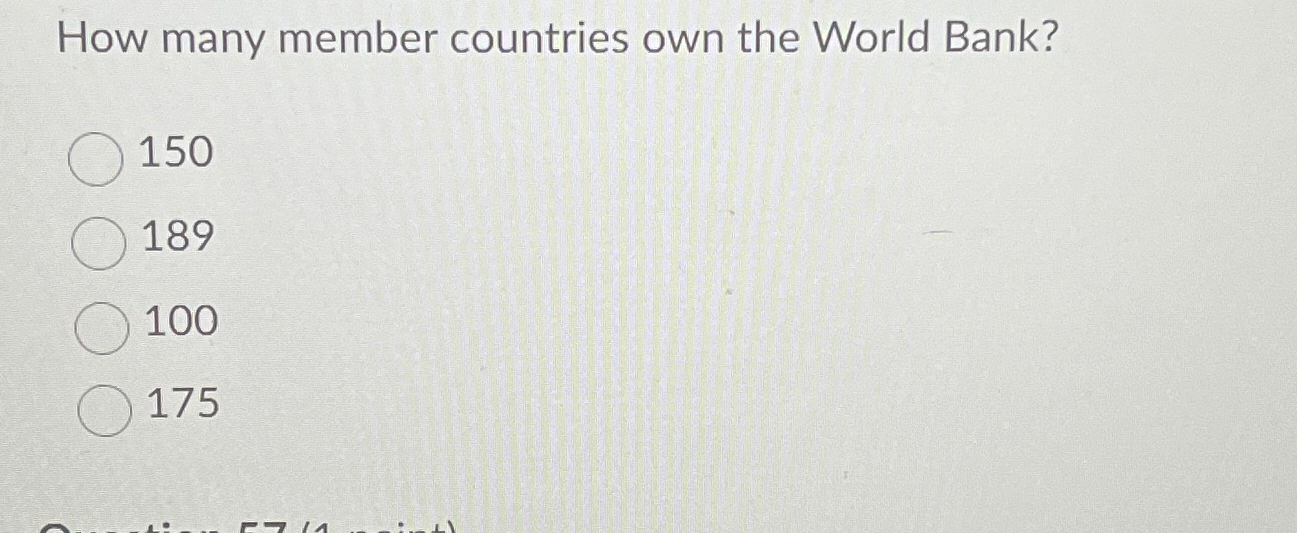 government of how many countries own the world bank