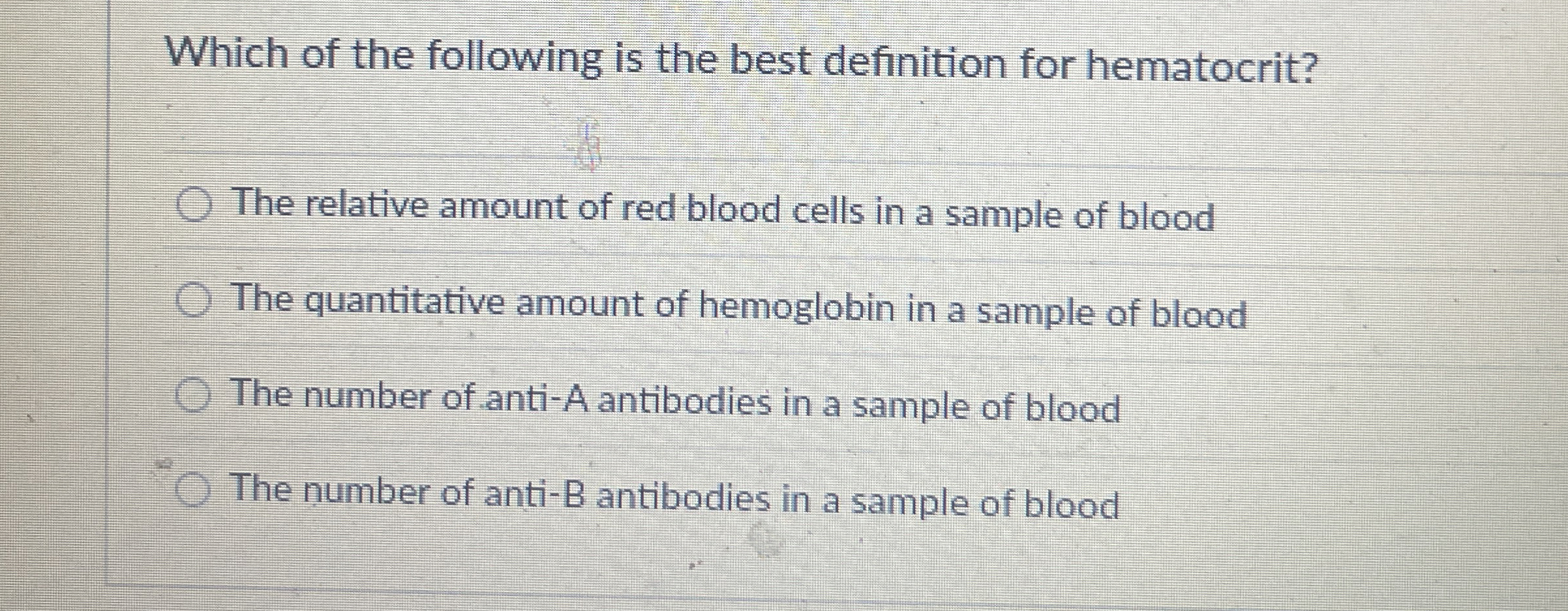 Solved Which of the following is the best definition for