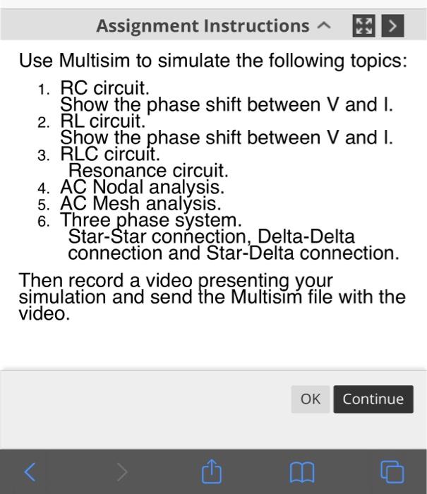 Solved Assignment Instructions - Use Multisim to simulate | Chegg.com