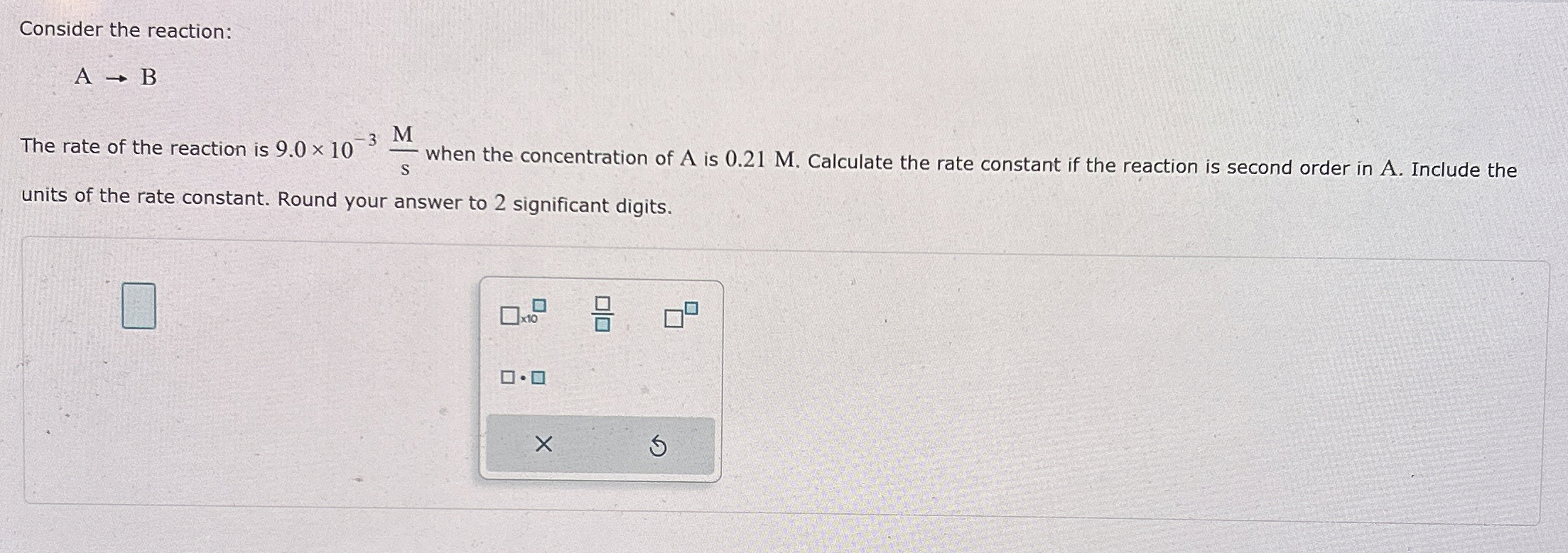 Solved Consider The Reactiona→bthe Rate Of The Reaction Is 0525