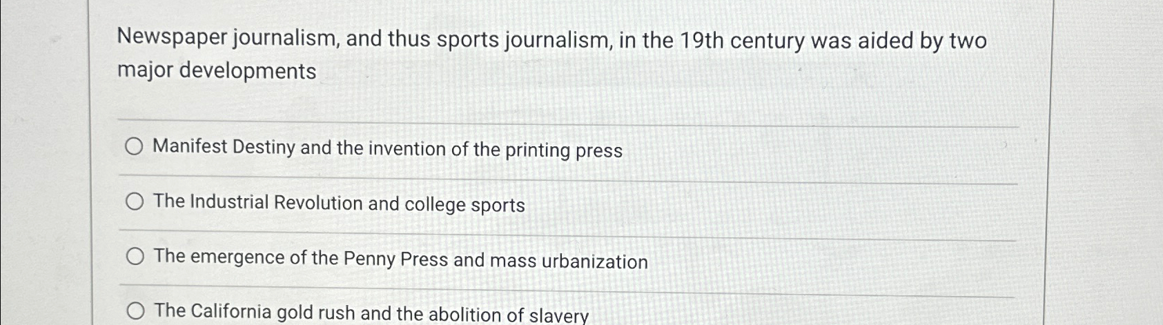 Solved Newspaper Journalism, And Thus Sports Journalism, In | Chegg.com