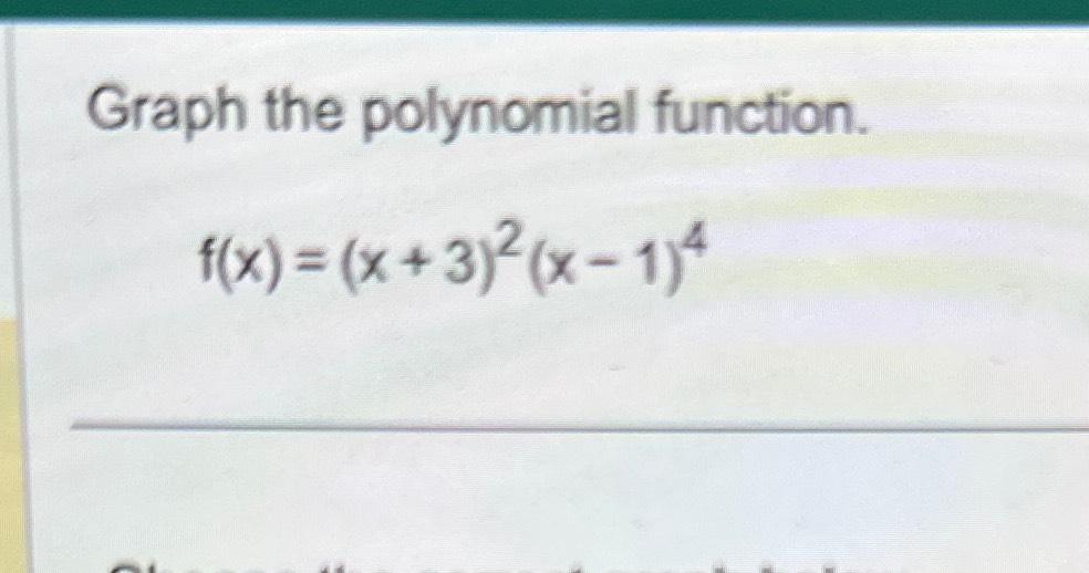 solved-graph-the-polynomial-function-f-x-x-3-2-x-1-4-chegg