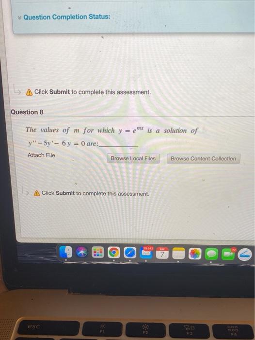 Solved Question Completion Status: Click Submit to complete | Chegg.com