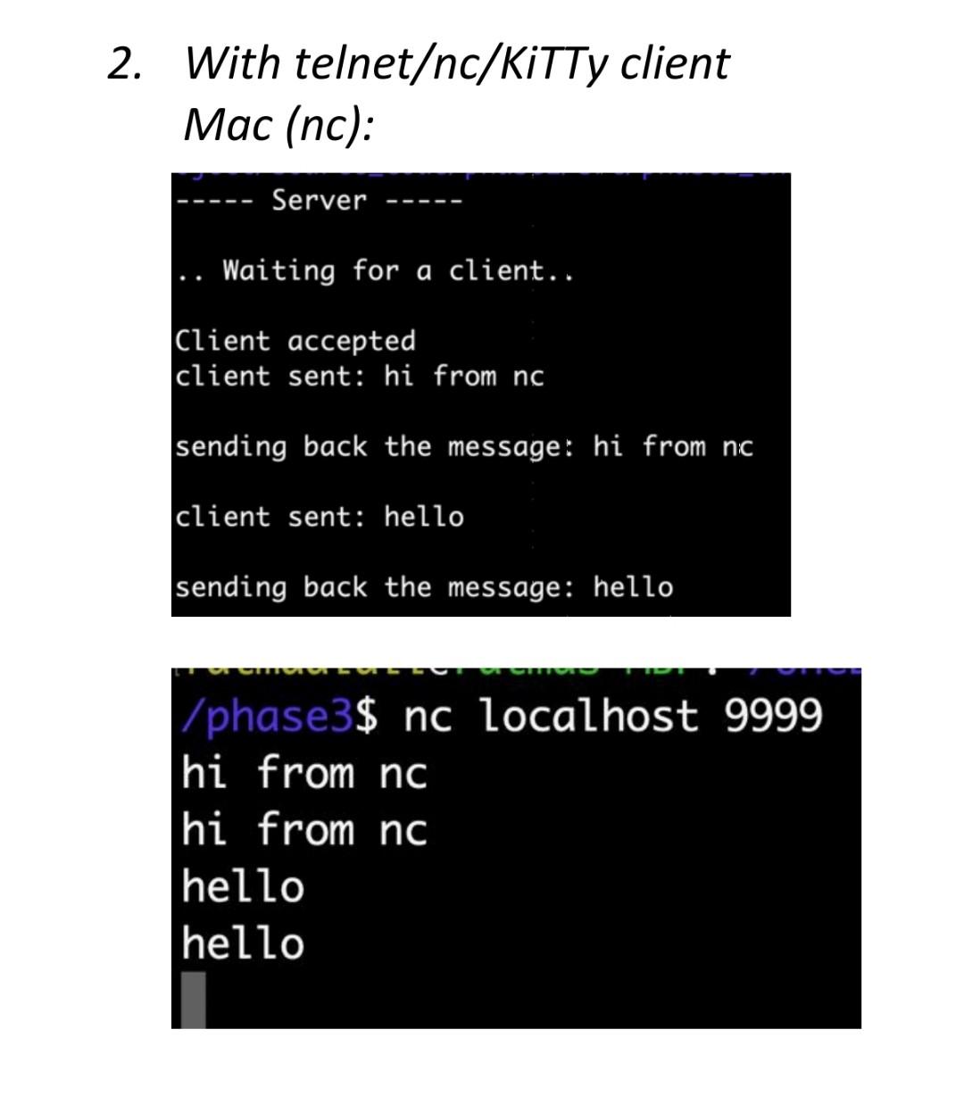 Solved How to connect server code and client code in the | Chegg.com