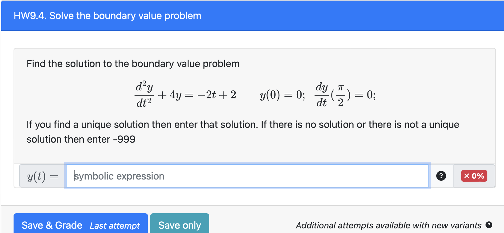 Solved Find the solution to the boundary value | Chegg.com