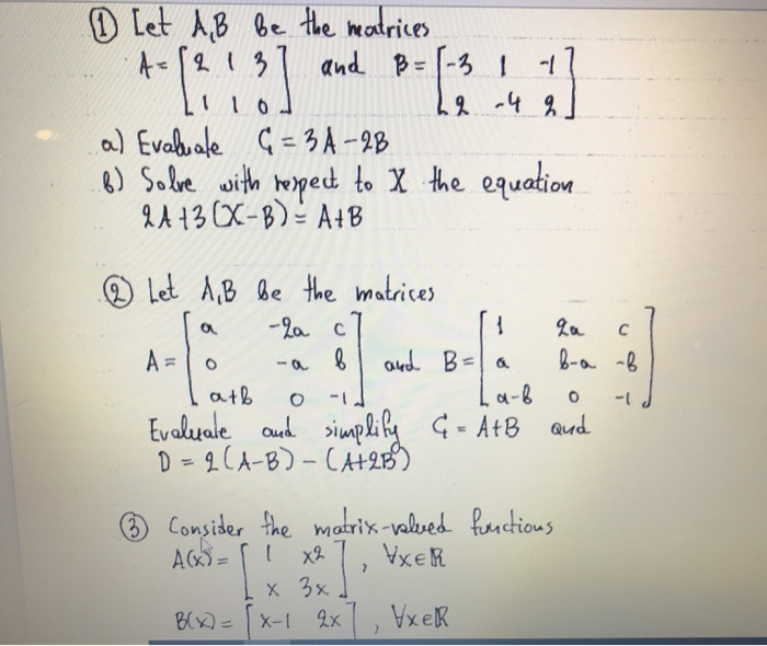 Solved -1 1 Let A,B be the matrices A-12 13 and B=1-3 1 12 | Chegg.com