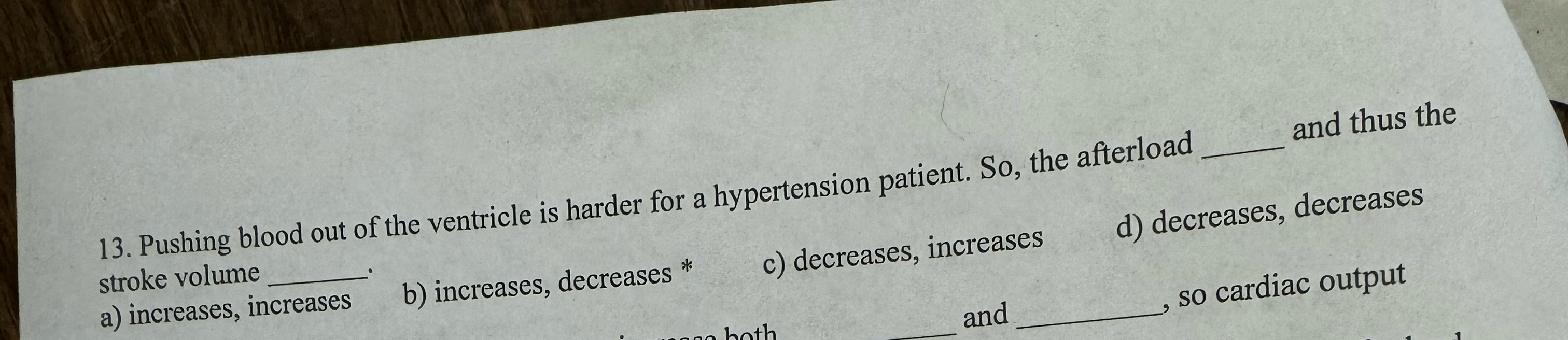 Solved Pushing blood out of the ventricle is harder for a | Chegg.com