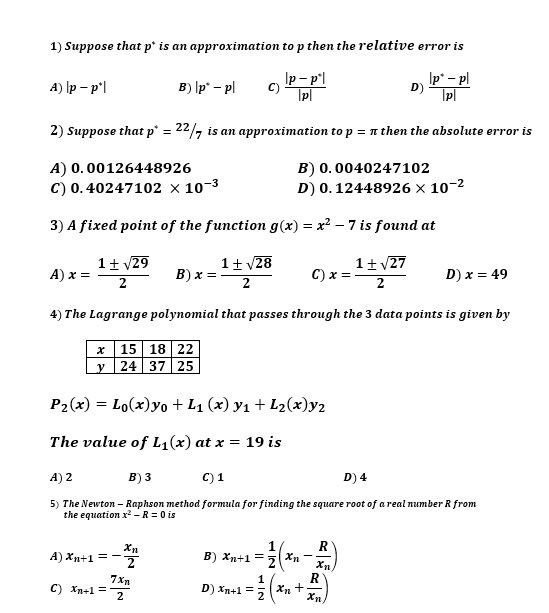 Solved 1 Suppose That P Is An Approximation To P Then T Chegg Com