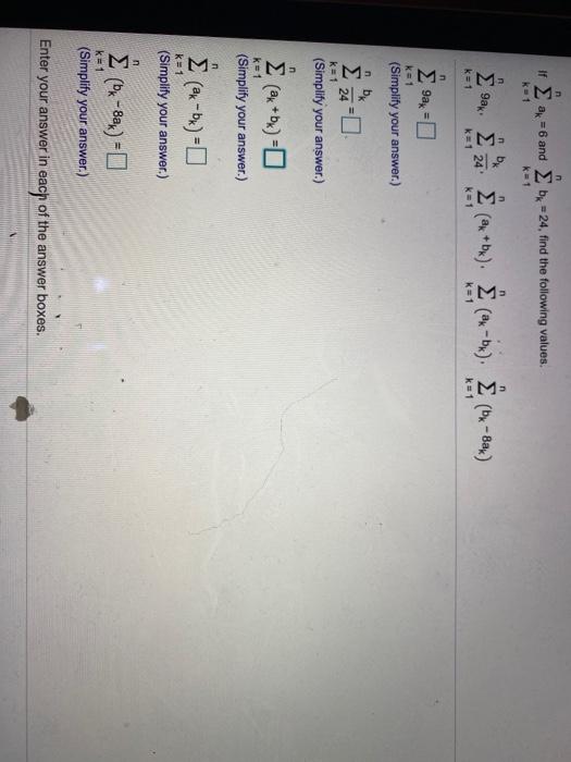 Solved N N If X 6 And B 24 Find The Following Values Chegg Com