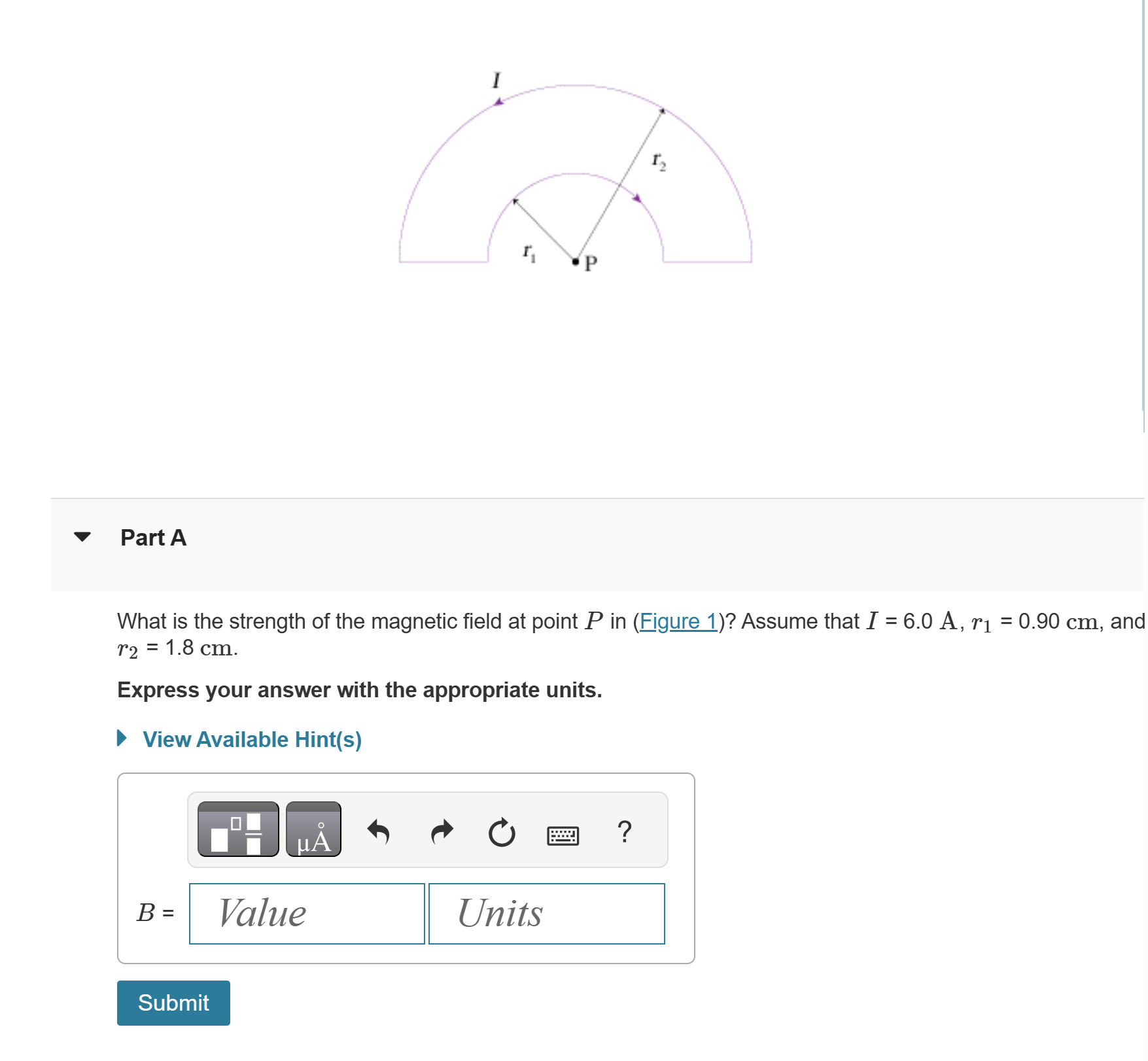 Solved Part AWhat is the strength of the magnetic field at | Chegg.com