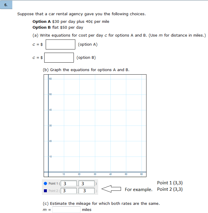 Solved Suppose that a car rental agency gave you the