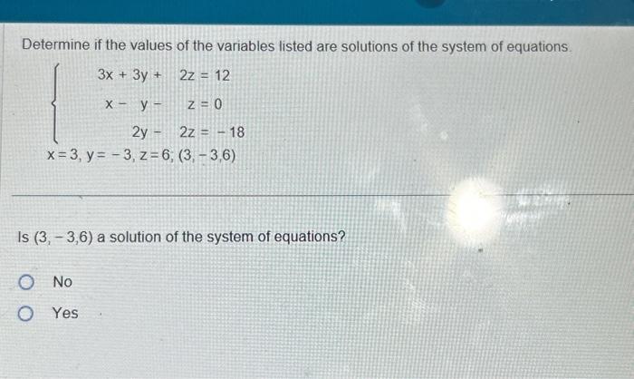 Solved Determine if the values of the variables listed are | Chegg.com