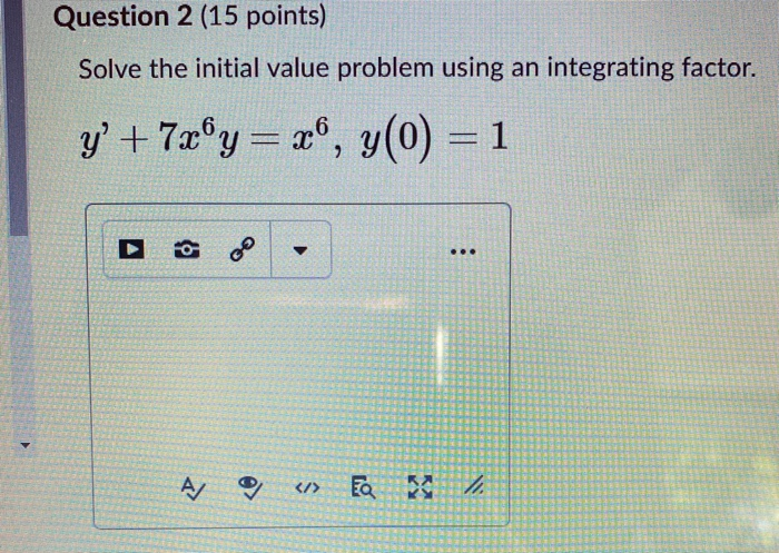 Solved Question 2 (15 points) Solve the initial value | Chegg.com