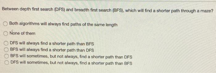Algorithms: Breadth-First Search vs. Depth-First Search