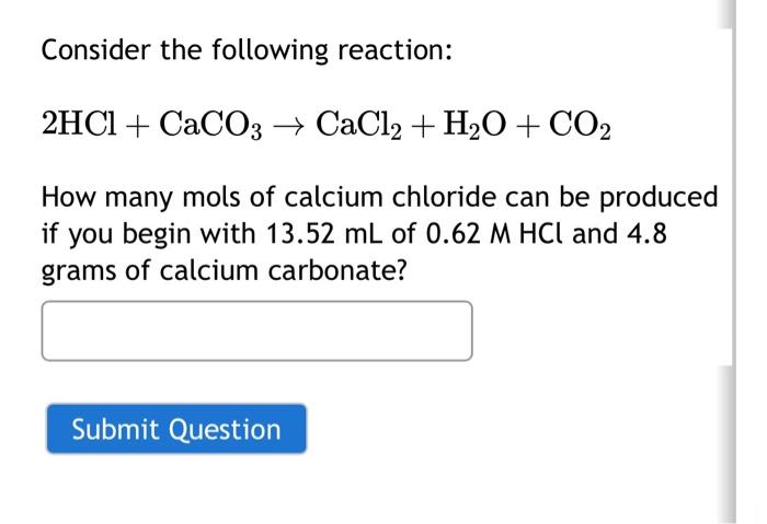 Solved Consider The Following Reaction: | Chegg.com