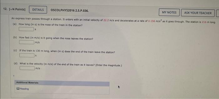 Solved 12 4 Points] Details Oscolphys2016 2 5 P 036 My