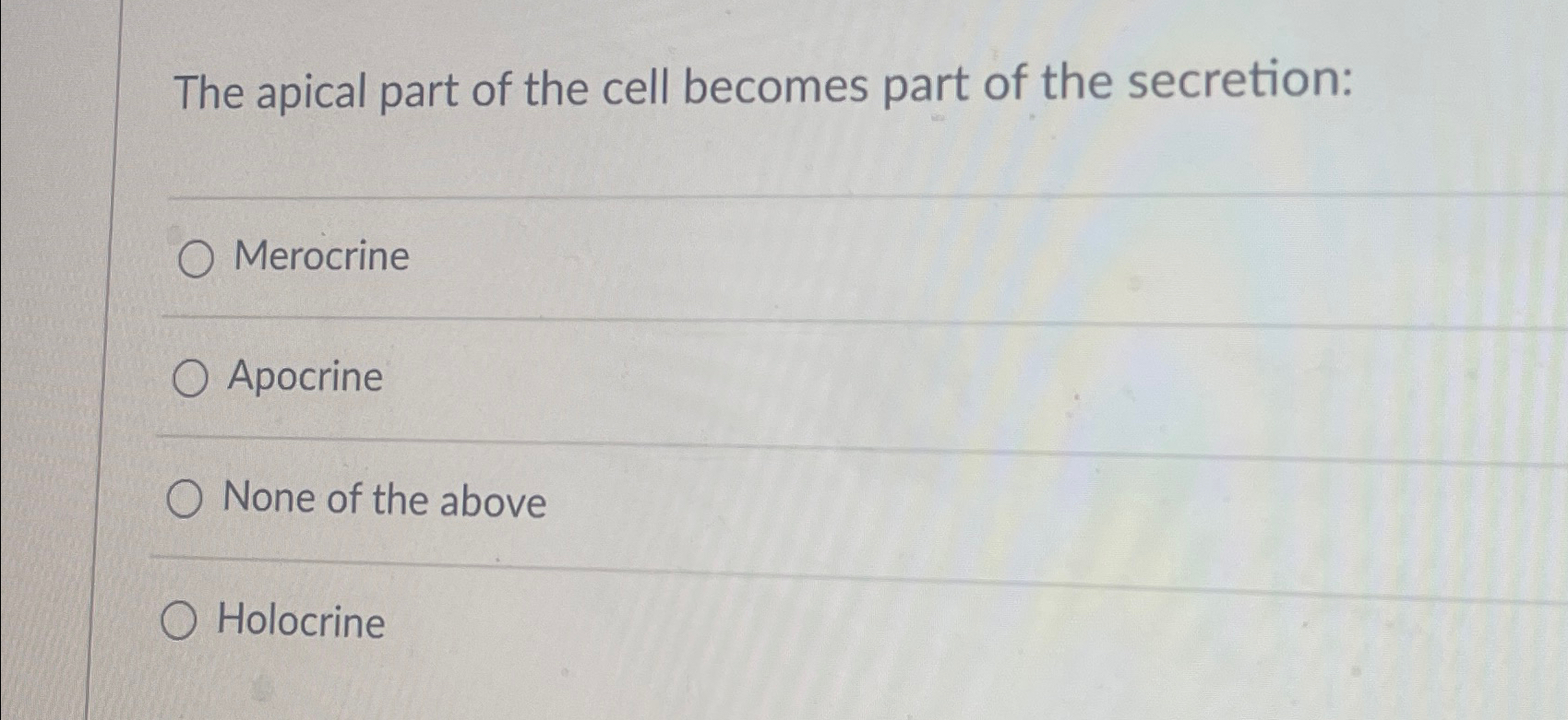 Solved The apical part of the cell becomes part of the | Chegg.com