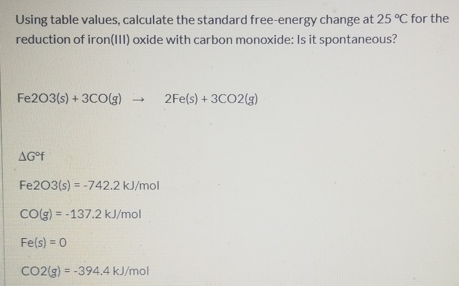 Solved Using Table Values, Calculate The Standard | Chegg.com