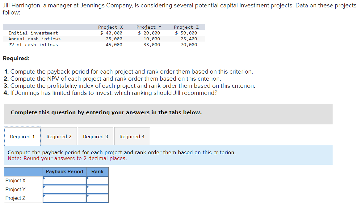 Solved Jill Harrington, a manager at Jennings Company, is | Chegg.com