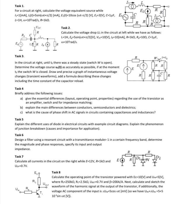 Solved Ez R R Hh R Task 1 For A Circuit At Right Calcul Chegg Com