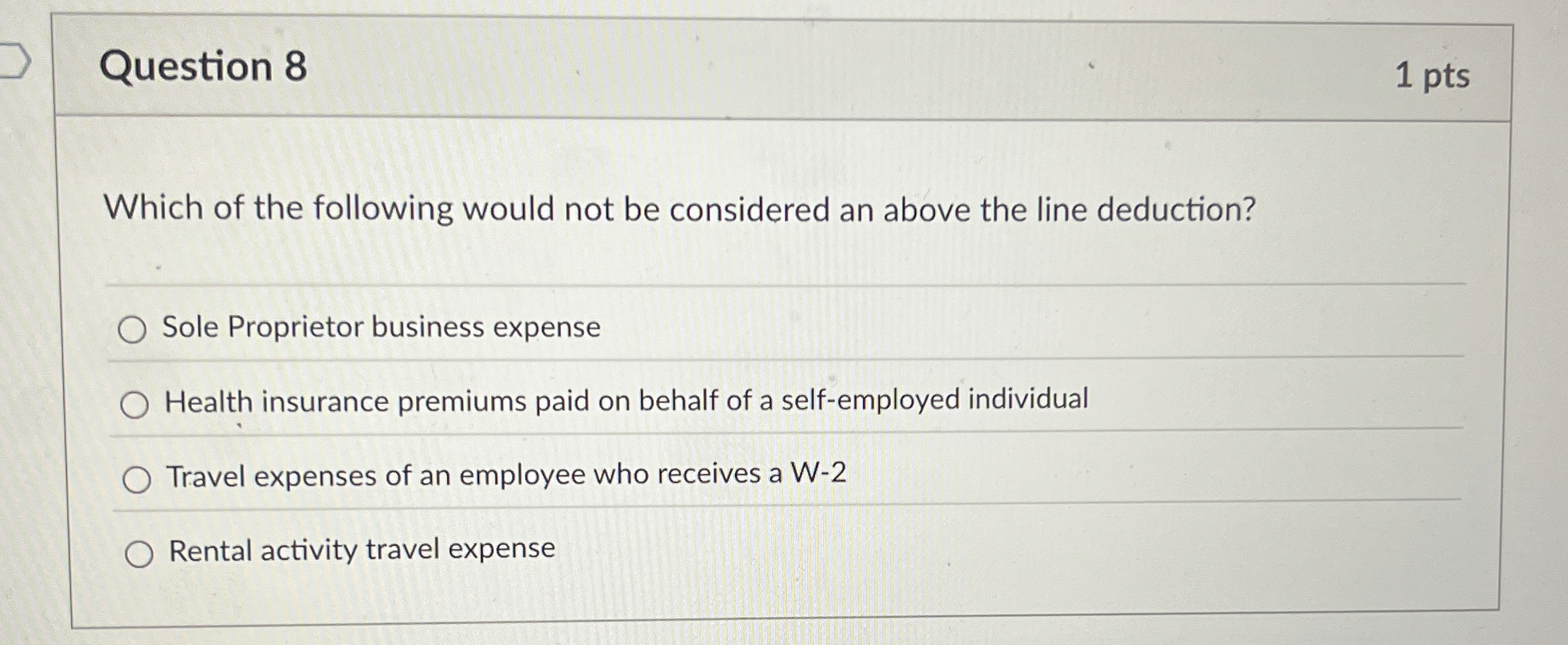 Solved Question 8Which of the following would not be