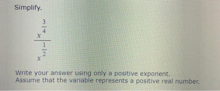 Solved Simplify. x21x43 Write your answer using only a | Chegg.com