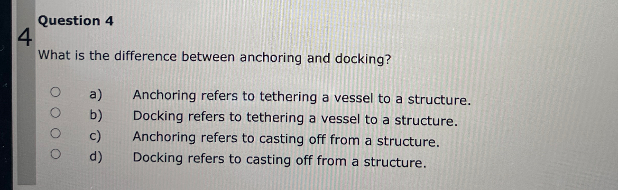 Solved Question 4What is the difference between anchoring