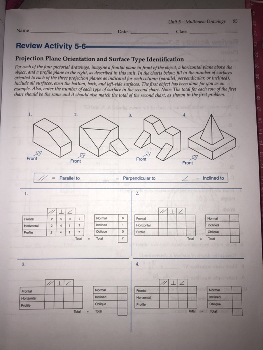Activity 1.2.3 Multiview Drawings Worksheet Answers