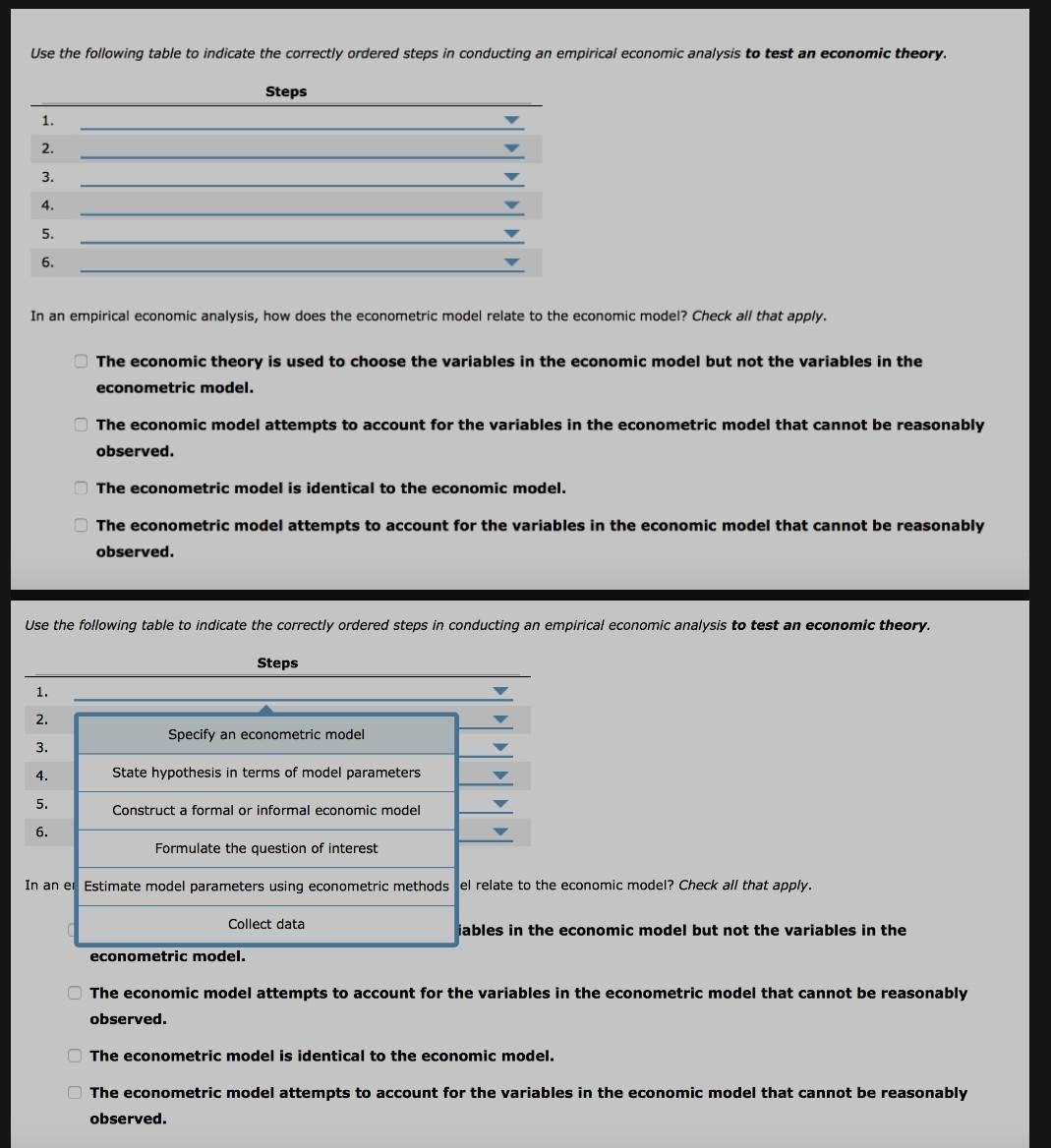 Solved In an empirical economic analysis, how does the | Chegg.com