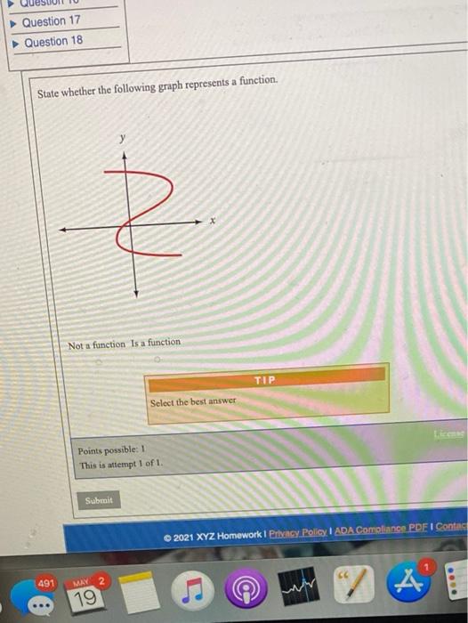 Solved Question 17 Question 18 State whether the following | Chegg.com