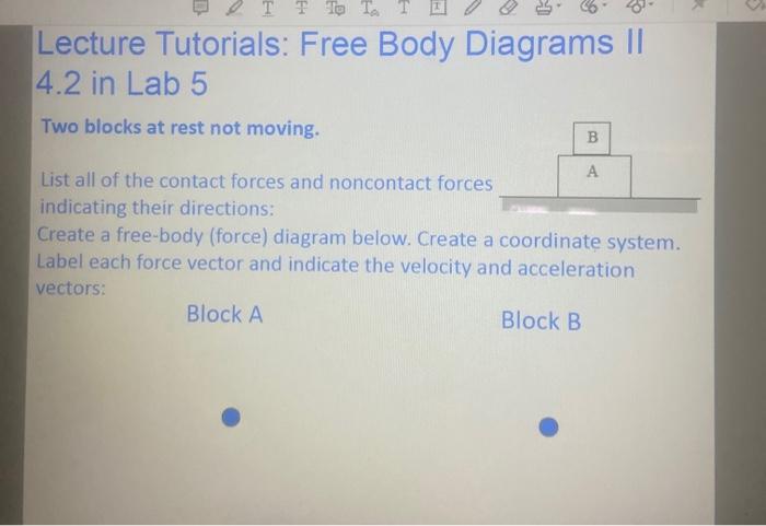 Solved Et T Ta T T L 206 Lecture Tutorials Free Body