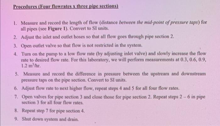 Solved Laboratory 6 - Pipe Friction Worksheet Calculations | Chegg.com