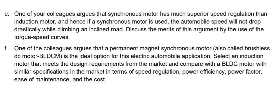 Solved Task Part 2 In a proposed design for an electric | Chegg.com
