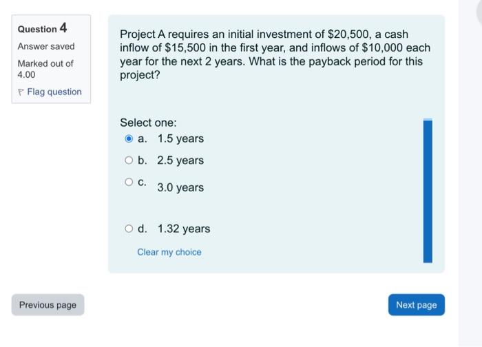 Solved Project A And Project B Are Two Independent Projects. | Chegg.com