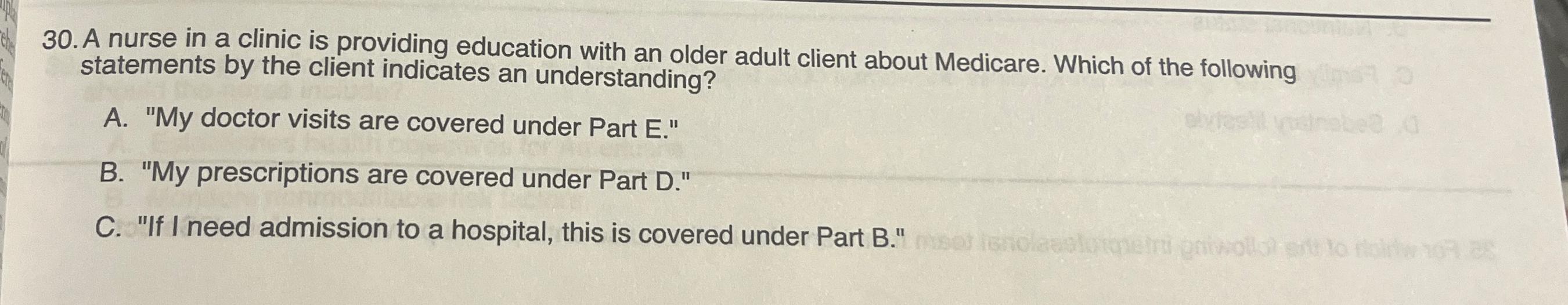 Solved A nurse in a clinic is providing education with an