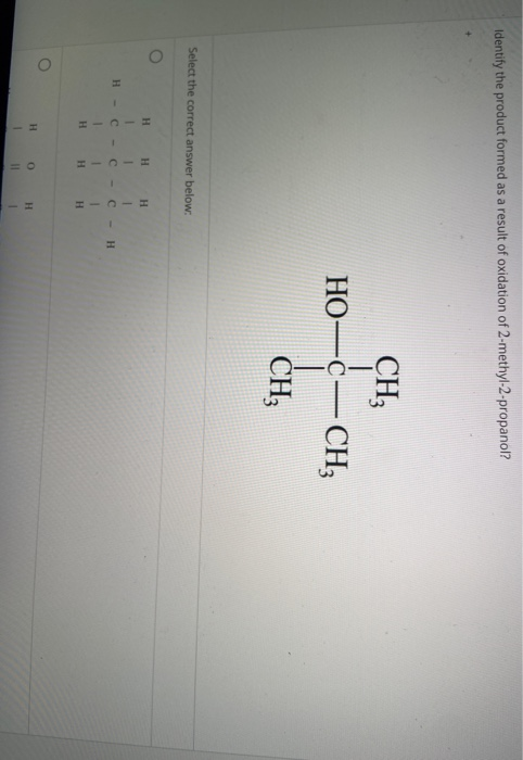 2 methyl 2 propanol oxidation product