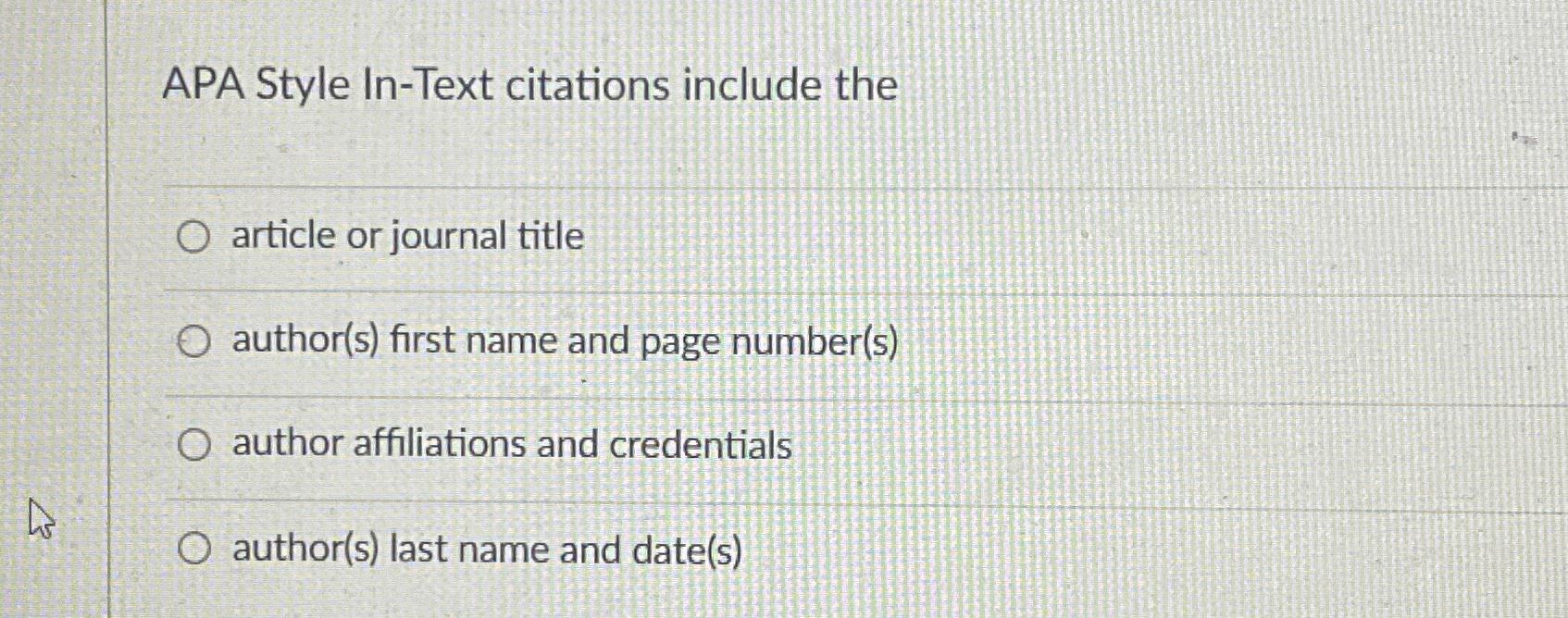 do apa in text citations include page number