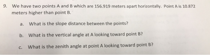 Solved 9. We have two points A and B which are 156.919 | Chegg.com