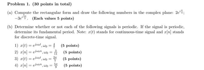 Solved Problem 1. ( 30 points in total ) (a) Compute the | Chegg.com