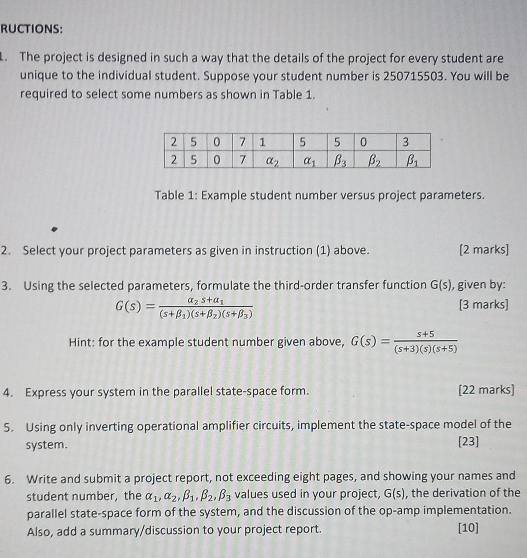 Solved RUCTIONS: 1. The project is designed in such a way | Chegg.com