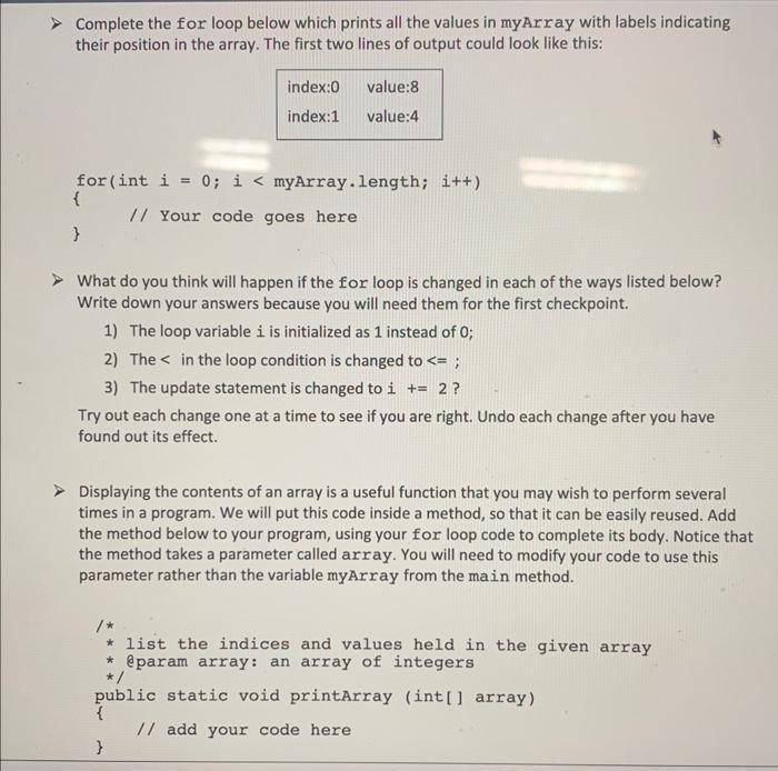 Solved PART ONE: ARRAY BASICS We Begin With Some Simple | Chegg.com