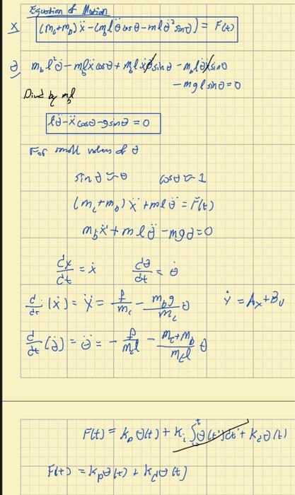 Solved Using The Equations Provided Linearize The Chegg
