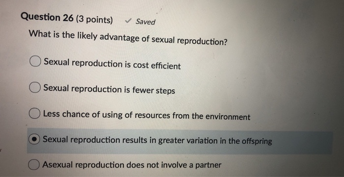 Solved Question 26 (3 points) Saved What is the likely | Chegg.com
