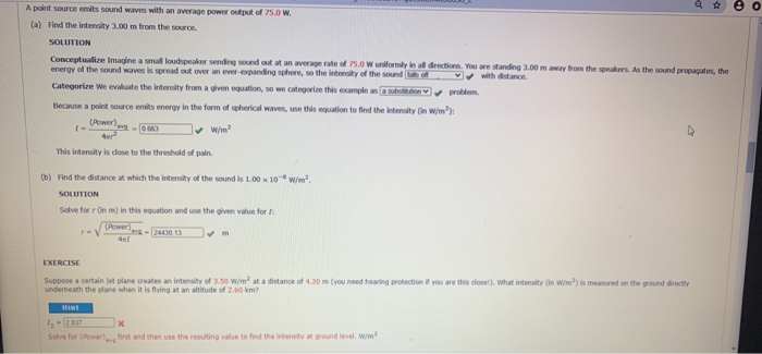 Solved e o A point source emits sound waves with an average | Chegg.com