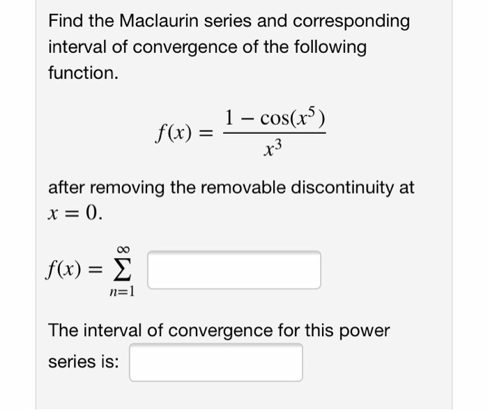 Solved Find the Maclaurin series and corresponding interval | Chegg.com