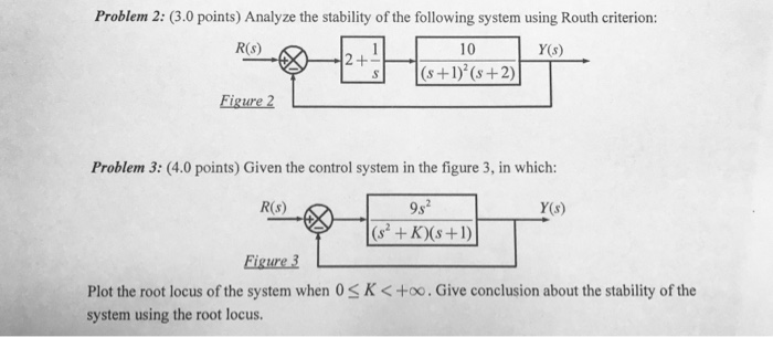 Solved R(3) Problem 2: (3.0 points) Analyze the stability of | Chegg.com