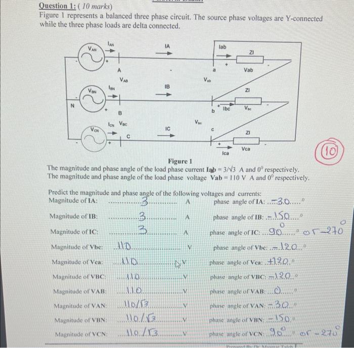 Solved Question 1: ( 10 marks) Figure 1 represents a | Chegg.com