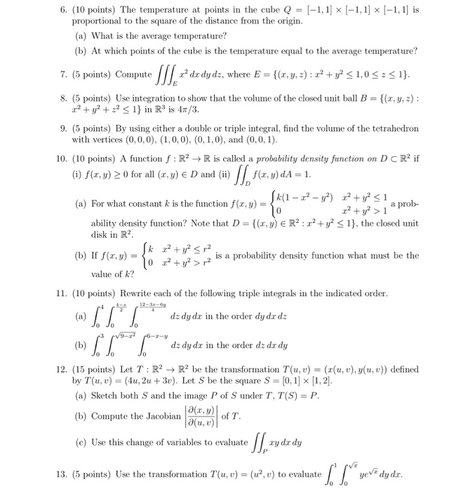 Solved 1 5 Points Let F X Y Z Y Be A Function Defin Chegg Com