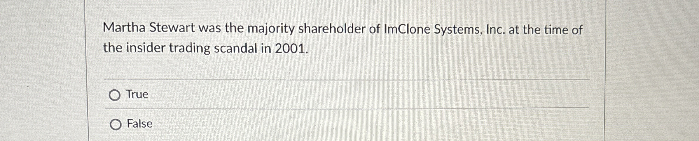 Martha Stewart was the majority shareholder of | Chegg.com